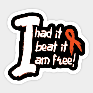 Leukemia Cancer Awareness Fight Cancer Ribbon Sticker